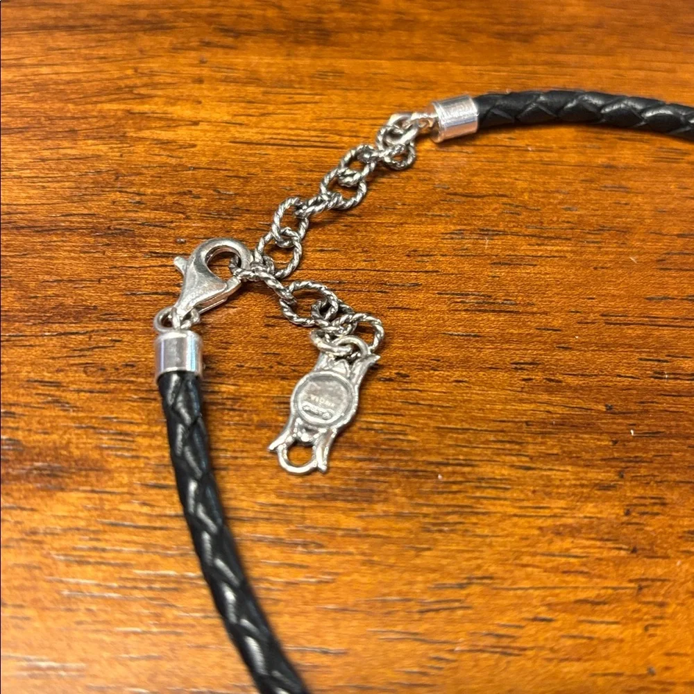 Carolyn Pollack Sterling Silver Pendant Necklace with Black Cord American West
